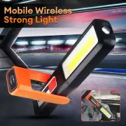 USB Rechargeable LED COB Work Light Mechanic Flashlight Magnetic Base Torch Lamp