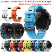 26 22mm Quick Release Band For Garmin Fenix 7X 6X 5X 5 6 7 945 3 Strap Bracelet
