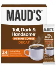 Dark Roast Decaf Instant Coffee, 24 ct, 100% Arabica Coffee, Instant Hot or I...
