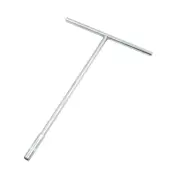 Silver Tone 7mm T-Handle Hex Socket Reach Wrench Spanner for Motorcycle Car