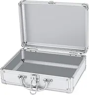 QLoztyse Tool Storage Case in Aluminum Alloy, Suitcase with Handle for Accessories, key S