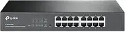 [TP-Link] 16 Port Gigabit Switch Easy Smart Managed Plug & Play Desktop/Rackmount Sturdy Metal w/Shielded Ports Support QoS, Vlan, IGMP & Link Aggregation (TL-SG1016DE),Black