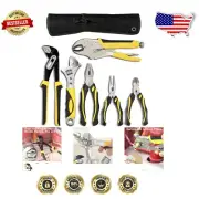 Ergonomic 6-Piece Pliers Toolkit with Carbon Steel Construction - Lightweight
