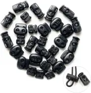 30 Pcs Plastic Cord Locks YIFARUBE 3 Styles End Spring Stop Toggle Stoppers for