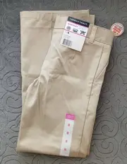 French Toast Khaki Pants Girl's 8 Bootcut New with Tags Wrinkle No More NWT