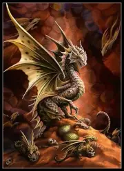 Dragon of the Desert - DIY Counted Cross Stitch Patterns Needlework Embroidery