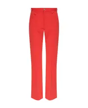 Red flared jersey trousers IT40