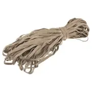 Flat Elastic Band for Sewing 1/4" x 33 Yards Khaki Braided Stretch Strap