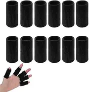 H HOME-MART 12 PCS Stretchy Finger Protector Sleeves, Sport Finger Sleeves Thumb Braces Support Elastic Compression Protector Guard for Relieving Pain, Arthritis,Trigger Finger, Outdoor Sports