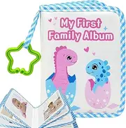 Baby Picture Album | Animal Pattern Soft Photo Cloth Book with Star Hook | Soft Cloth Cover, Family Baby Photo Albums for Kids, Holds 17 Photos