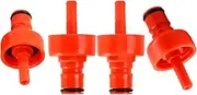 MRbrew Plastic Carbonation Cap, 4 PCS Ball Lock Keg Post 5/16'' Beer Line Nipple Barb Homebrew Kegging Soft Soda Drink PET Bottles Counter Pressure Bottle Filling Cap with Spare Sealing Gasket O-rings