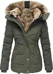 [Generic] Womens' Outdoor Windproof Jacket Softshell Fleece Lined Long Coat Warm Lightweight Windbreaker with Hood