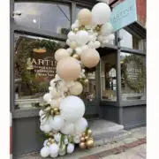 Wedding Balloon Garland Arch Kit Bridal Shower Baby Birthday White Beige Balloon