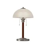 Adesso Home Lexington Incandescant Table Lamp Dark Walnut & Brushed Steel