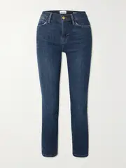 [FRAME] FRAME - Le High Cropped Straight-leg Jeans - Dark denim - 23 23 Blue