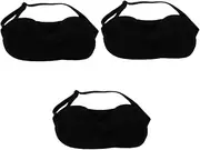 Baluue 3pcs Sleep Mask Side Masks Night Sleeping Eye Covers Eye Shades Blindfold Highlighter Sleeper Soft Eye Mask Headphones Sleeping Mask Blinders Eyeshadow Travel Nap Cotton Black