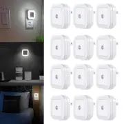 12 Pack Plug In LED Night Light Lamp With Smart Dusk To Dawn Sensor Auto NEW-