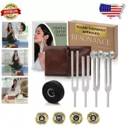 Premium Healing Tuning Forks Kit - All Frequencies & Hockey Puck Activator