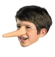 Long Pinocchio Cyrano Nose on Elastic String Costume Accessory
