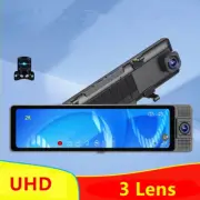 Touch Screen Dash Cam 1080P 3 Lens Car DVR Recorder Front Inside Rear Camera (for: Fiat)