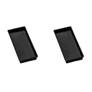2x Madesmart Large Bin Home/Kitchen Utensil/Accessory Organiser 39x17cm Carbon