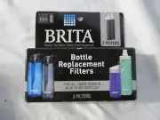 2-Pack Brita Bottle Replacement Filters for All hard-Sided & New Sport Bottles