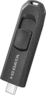IODATA R-UTC-SL256GK/UE USB Memory, 256 GB Type-C Black, 5 Gbps, Slide Type (Win/Mac/iPhone/iPad/Android), Smartphone, Insufficient Capacity, PC, Data Sharing, Backup, Japanese Manufacturer
