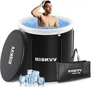 Large Cold Plunge Tub, XXL 105 Gallon Oval Ice Bath Barrel for Muscle Relax Therapy Recovery Cold Water Training, Multi-Layered Portable Cold Plunge for Athletes Indoor Outdoor with Carry Bag 477L