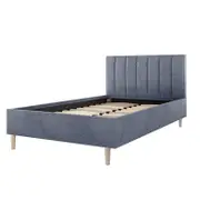 Kelly Velvet Bed Frame - Grey