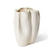 E Style Ceramic Zilia Vase Flower/Plant Vase Home Table Decor 28x37cm Ivory