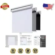 Sophisticated Cordless Roller Blinds with 100% Blackout & UV Shielding 42"x72"