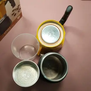 二手少用 盒說配件全 BIALETTI 2杯份 鑽石加壓 摩卡壺 黃色 鑽石底