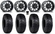 Method 409 15" Wheels Black (4+3) 30" Intersect Tires Sportsman RZR Ranger