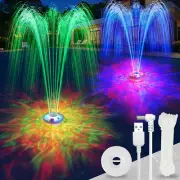 Upgraded Floating Pool Fountain, Rechargeable Pool Fountain with Lights, above G