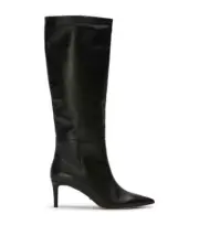 Tony Bianco Ghost Black Venice Calf Boots Leather Mid-High Stiletto Sz 8