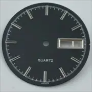 Silver Nail Datejust Watch Dial Black 28.5mm No Lume Modified for 2305 Movement