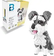 Schnauzer 2100 pcs 3D Puzzle Mini Blocks Dog Building Set - Your Very Own Mini Pet Companion Nano Block Kit - 14 Years Old and Up (Schnauzer)