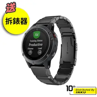 ibits Garmin fenix7一株鈦合金快拆錶帶 佳明6x Plus/5x Pro fenix3 22/26mm