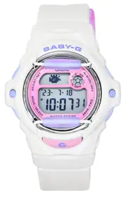 Casio Baby-G Basic Digital White Resin Strap Quartz BG-169PB-7 200M Ladies Watch