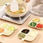 Food Storage Tray Four-compartment Dinner Plate 4-compartment for Appetizers