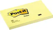 Post-it Notes Canary Yellow, Pack of 12 Pads, 100 Sheets per Pad, 76 mm x 127 mm, Yellow Color - Self-Stick Notes for Note Taking, to Do Lists & Reminders