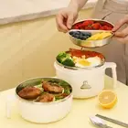 2300ml Bento Box with Lid Pack Rice Double Layer Snack Cup Grid Design