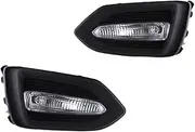 Front Bumper Fog Light Fog Lamp Driving Light Headlight Daytime Running Light Assembly For Hyundai For Accent 2017 2018 2019 2020 Car Accessories(Left and Right)