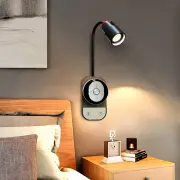 LED Wall Lamp Bedside Table Reading Dimmable Night Light Rechargeable + Remote