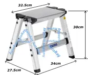 VIC New 1 Step Folding Ladder Stool Aluminum Frame Portable Anti Slip 30cm High