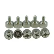 10 Chrome Computer Case Thumb Screws 6-32 for Cover / Power Supply / PCI Slots