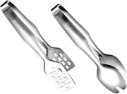 Comfortable to Hold Food Tongs Multifunctional Clips for Steak Biscuits Stainless Steel Set