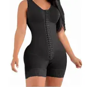 High Compression Short Girdle With Brooches Bust For Daily And Post-surgical Use Slimming Sheath Belly Women Black M