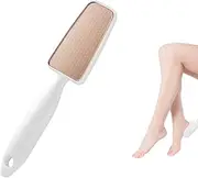 Glass Foot File, 1 Pcs Foot Callus Remover, Foot Scrubber for Dead Skin, Long Handle Pedicure Tools for Smooth and Beautiful Feet, Cracked Heel Scraper Buffer, Pumice Stone for Feet Replacment(White)