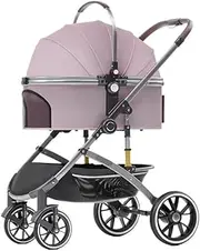 Pet Stroller Dog Stroller Cat Stroller Folding Pet Stroller with Storage Basket Travel Dog Strollers with Detachable Carrier for Small Medium Cats Dogs Dog Pram Dog Cat(Color:A)